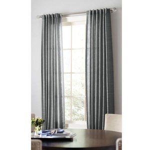 Allen & Roth Evington Curtains Blue Gray 84" Livingroom Bedroom Farmhouse Casual